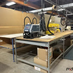 Work Bench w/ Nordson Durablue 4L, Scale, Zebra Printer and More 
 UNRESERVED
