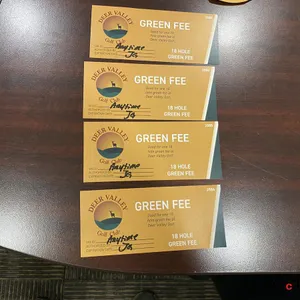 Deer Valley Golf Club: (4) 18 Hole Green Fee Passes $50 Each Value of $200
 UNRESERVED