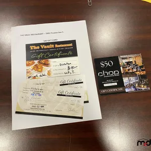 Chop Steakhouse & Bar, Ricky's All Day Grill & The Vault Restaurant Gift Certificates
 UNRESERVED