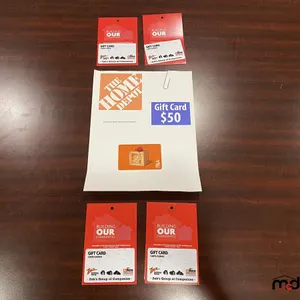 Home Depot & Zak's Home Hardware & Building Group Gift Certificates & Gift Cards Value $150
 UNRESERVED