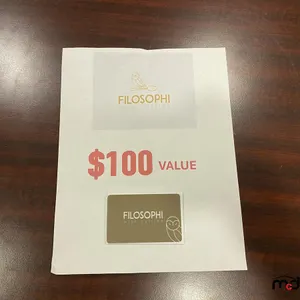 Filosophi Wise Cuisine Gift Certificate Value $100
 UNRESERVED