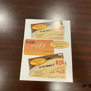 Smiley's Buffet & Catering Centre $100
 UNRESERVED