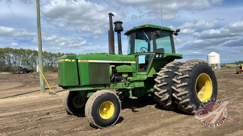 JD 4630 2WD tractor, S/N 019138R, F137
