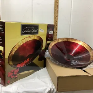LARGE HANDCRAFTED ITALIAN  GLASS BOWL