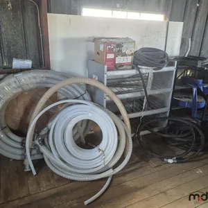 Assorted Hoses, (2) Shelves & Fill-Rite Pump (Damaged)
 UNRESERVED