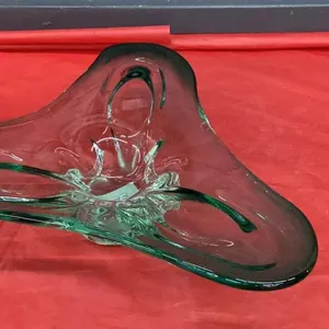 GREEN GLASS DISPLAY PIECE