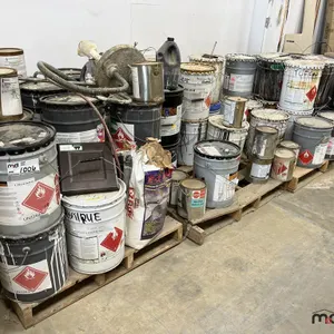 (3) Pallets of Assorted Pails of Paint, Stain and Misc.
 UNRESERVED