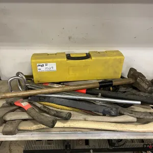 Assorted Axe, Sledge Hammer, Leveling Device and More
 UNRESERVED