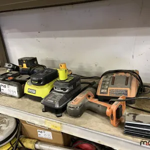 Assorted Powertool Battery, Chargers and Drill
 UNRESERVED