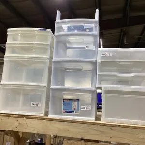 (4) DIFFERENT PLASTIC STORAGE UNITS