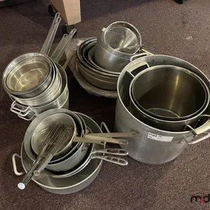 Assorted Stainless Steel Pots, Pans and Utensils
 UNRESERVED