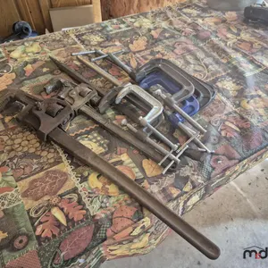 Assorted C-Clamps & Pipe Wrenches
 UNRESERVED