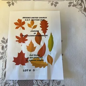 Four hours of fall cleanup yardwork