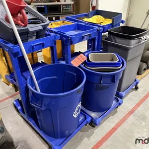 (3) Cleaning Carts w/ Garbage/Recycling Cans
 UNRESERVED