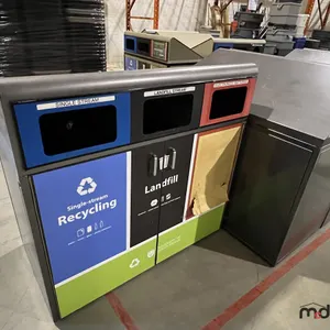 (3) Grey 3-Compartment Steel Bins 
 UNRESERVED