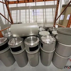 Assortment of Steel-Top Garbage Cans
 UNRESERVED