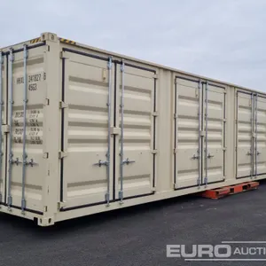 2025 40' x 8' High Cube Container, 4 Side Doors, 1 End Door (Cannot Be Reconsigned) 