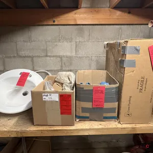 Bathroom Sink, Assorted PVC Fittings & Sink Parts
 UNRESERVED