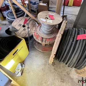 Assorted Spools of Electrical Wire & Assorted Rubber
 UNRESERVED