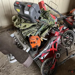 Pallet w/ Assorted Branded Chainsaws, Children's Bicycle, Stringless Guitar w/ Case, Assorted Outdoor Gear and Misc. Shop Tools
 UNRESERVED