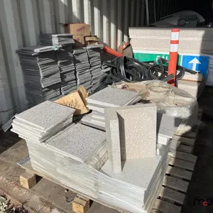 Assortment of White and Dark Grey Stone Slabs, Stone Steps and Step Grip Rubber
 UNRESERVED