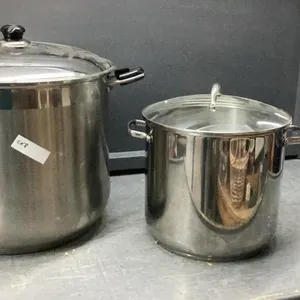 2 STAINLESS STEEL STOCK POTS