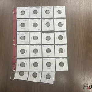 Between 1880 & 1920 Canada 23 Silver Five Cent Coins
 UNRESERVED
