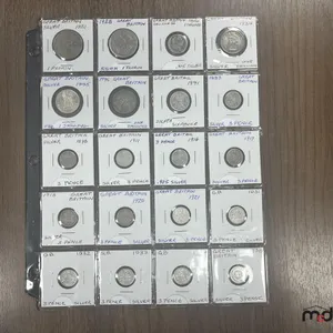 Between 1816 & 1946 Great Britain Collection of (20) Silver Coins on Page
 UNRESERVED
