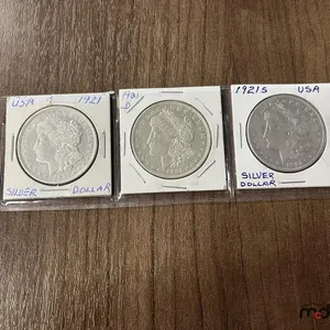 1921, 1921D & 1921S USA .9 Silver $1 Coins
 UNRESERVED