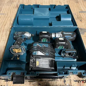 Makita 5-Piece Drill Set w/ Impact, Drill, (2) Batteries & Charger
 UNRESERVED
