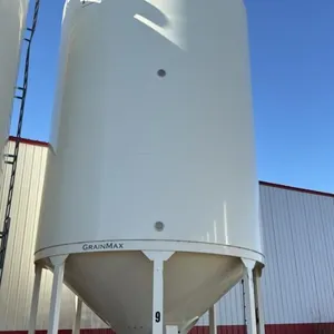 Bin 9 4000 bu Meridian grain max hopper bottom bin, s/n 6264706 (Damaged, see pictures)
