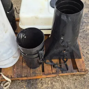 Pallet with auger spouts  13" multiple 8" and a plastic tank