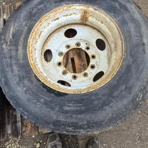 Used 11R22.5 tire on rim