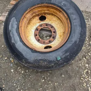 Used 11R24.5 tire on rim