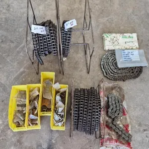 Lot of roller chain and links