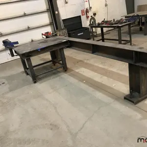 Custom Fabricated 15'L x 5'5''W x 39''H Welding Table w/ Table Vice and More
 UNRESERVED