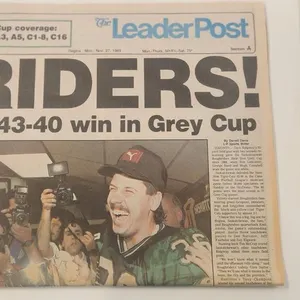 1989 & 2013 Leader Post Newspapers
 UNRESERVED