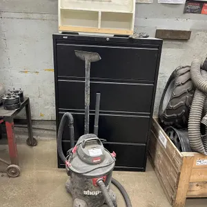 (4) Drawer Filing Cabinet, Shop Vac, Hose Clamp Holder
 UNRESERVED