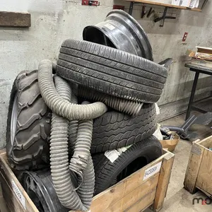 Wood Crate w/ Assorted Tires & Rims
 UNRESERVED