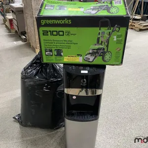 Greenworks Electric Pressure Washer, Bottom Load Water Cooler and Mattress Topper
 UNRESERVED