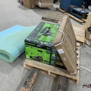 Greenworks 80V Lawn Mower Battery and Charger, (4'x8') Overhead Rack and Mattress Topper
 UNRESERVED
