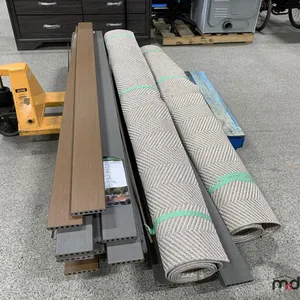 22-Pieces of Reversible Composite Deck Boards (8'x5.5') and (2) Area Rugs
 UNRESERVED