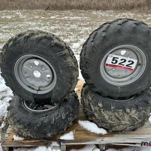 (4) AT 25x10R12 ATV Tires & Rims
 UNRESERVED