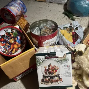 -large collection of Christmas gift, wrapping bags, bows, ribbons, walnut, mice, craft, and abundanc