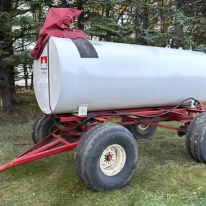 1000gal Huge L steel fuel tank on 4 wheel wagon  s/n- 2352