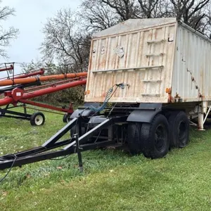 1989 28’ Lode King t/a hopper bottom grain trailer w/ T/A converter dolly VIN# 2L9DT2824KW004518