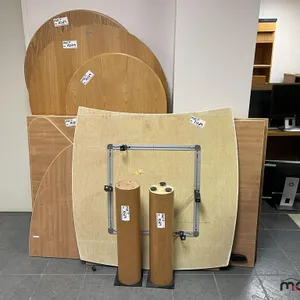 (9) Assorted Table Tops & Wooden Legs
 UNRESERVED