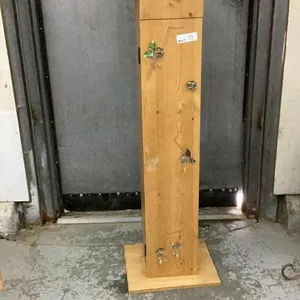 NARROW WOOD "BIRDHOUSE" LOOK CABINET