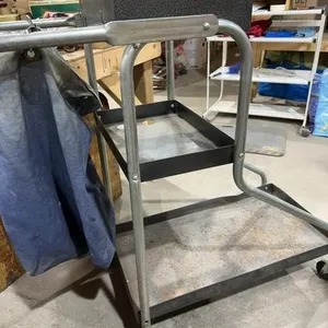 Steel janitor cart
