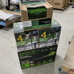 Greenworks 640CFM Cordless Blower/Vac, (2x4) Solar LED Lights & Elegance Synthetic Grass
 UNRESERVED
